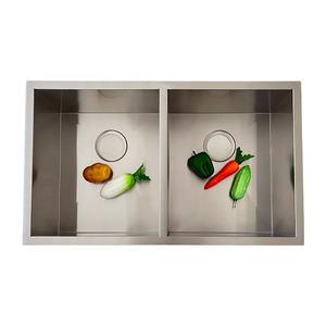 OM-3219 Usine Vente Directe En Acier Inoxydable Évier Rectangulaire Double Évier Cuisine Légumes Et Fruits Lavabo - Product Image 1