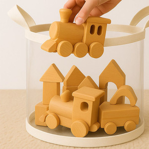 Cesta de Almacenamiento Plegable con Asa para Juguetes de Bebés y Niños, Organizador de Artículos de Aseo para Guardería, Impermeable, Ecológico, de TPU y Gran Capacidad - Product Image 4