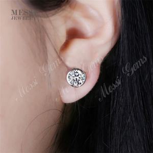 Pendientes de Diamantes de Laboratorio Messi, 1.0ct, CVD HPHT, Oro Blanco de 18k/14k para Mujer - Product Image 5