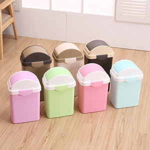 13 Gallon 8 Plastic Baby Diaper Push Top Trash Cans Dustbin Dust Garbage Box Waste Rubbish Bins For Hotel Office Room Indoor