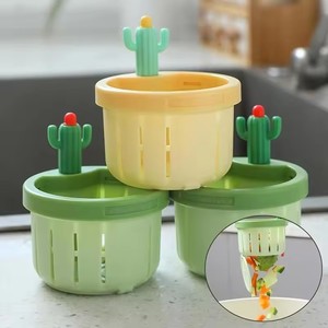 Colador de drenaje para fregadero de cocina de <span class=keywords><strong>Cactus</strong></span> antiobstrucción, colector de residuos de alimentos, tapón de limpieza fácil, cesta de filtro a prueba de fugas - Product Image 3