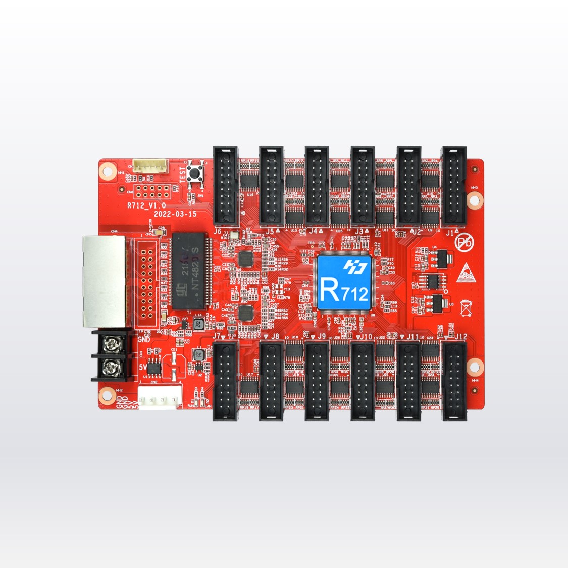 Контроллер приема карты HuiDu HD R712 поддерживает обновление системы синхронного и асинхронного управления вместо HD R512T
