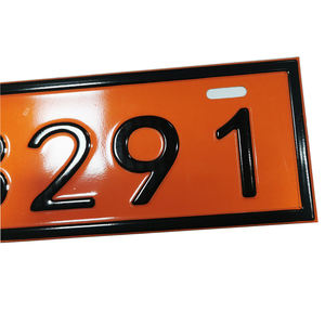 30cm X 12 cm veicolo per il trasporto di merci pericolose arancione rettangolare segno regolatore in acciaio inox arancione segno rettangolo - Product Image 4