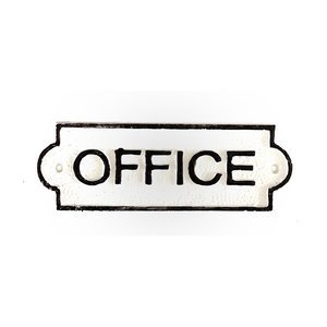 OFFICE <b>SIGN</b> CAST IRON METAL <b>SIGN</b> - Product Image 1