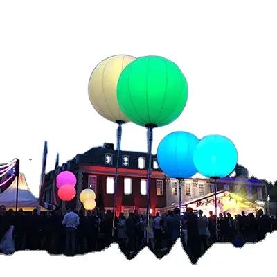 Inflatable tùy chỉnh thực hiện nhà máy Led khổng lồ ánh sáng Helium bóng công viên giải trí