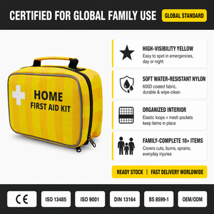 Botiquín de Primeros Auxilios Amarillo de Alta Visibilidad, Impermeable, de Nailon, con Desinfección por Ozono, Bolsa Médica de Emergencia Familiar, Logotipo Personalizado al por Mayor - Product Image 3