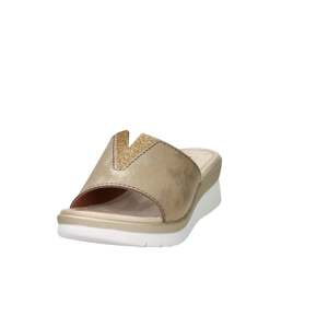 Valleverde Sandales compensées d'été à paillettes et bout ouvert pour femme, Bronze, Talon confortable de 39,4 cm - Product Image 5