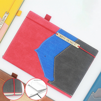 A5 Budget Binder Briefpapier Cartoon Notepad Spiral Style Kreative Notizbuch oberfläche Exquisite holz freie Papier PU Leder Stoff