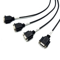 Cable adaptador divisor DB25 macho a DB9 macho de 4 puertos personalizado, convertidor 4 en 1 para Escáner de código de barras, impresora PLC, Audio médico para coche
