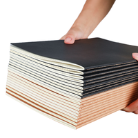 Carnet de classe rétro minimaliste en papier de cuir de vache épais, carnet à grille vierge B5/A5 16k