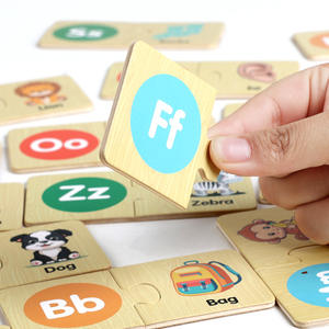 ปริศนาตัวอักษรไม้สำหรับเด็กอายุ4 + 26ชิ้นปริศนาตัวอักษร<span class=keywords><strong>ภาษา</strong></span>อังกฤษ ABC ปริศนาทางปัญญา Montessori การเรียนการสอนเอดส์ - Product Image 5