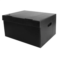 Boîte de rangement d'archives en carton ondulé extrudé PP de taille personnalisée A3 A4 avec service de découpe pour conteneur de bureau