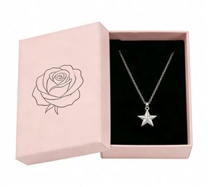 Eco-friendly Custom Color Self-Erecting Rectangle Jewelry Packaging Boxes UV Coating Logo for Earrings Necklaces Rings - Product Image 6