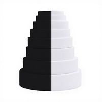 Bande élastique en Spandex/Polyester haute élasticité, blanche et noire, tricotée sur mesure, pour textiles de maison et chaussures, directement de l'usine