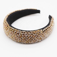 Serre-tête épais rembourré en cristal avec strass, bandeau Baroque pour femmes, accessoires de cheveux, vente en gros