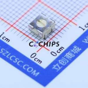 Résistance/potentiomètre réglable SMD 3314J-1-103E, résistance 4,5x4,5 mm 10 kOhm 20 % 250 mW 100 ppm/ ℃ - Product Image 2