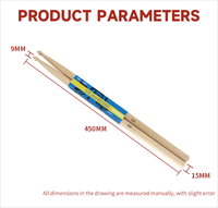 GB111 Wholesale 5A/5B/7A Maple DrumSticks with Drum Sticks Bags