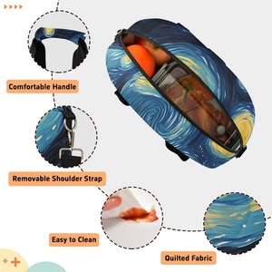 Sac à lunch isotherme personnalisé imprimé avec un chat noir, durable et imperméable, facile à transporter et à garder au chaud pour les pique-niques - Product Image 3