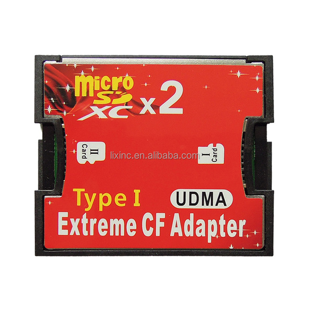 Dual Micro SD TF To CF Adapter Memory Card Reader SDHC SDXC Type I To Compact Flash Memory Card Reader Converter For SLR Camera