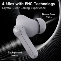 Écouteurs sans Fil T20 Pro à Réduction de Bruit Compatibles Apple et Android, Casque IPX5 avec ENC et ANC, Appairage Double