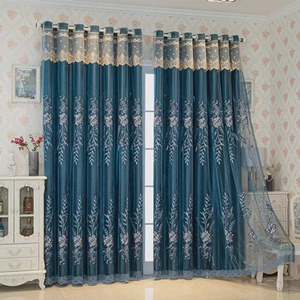 Tenda ricamata di lusso moderno <span class=keywords><strong>per</strong></span> soggiorno e camera <span class=keywords><strong>da</strong></span> letto con luce che blocca la protezione solare accessorio elegante <span class=keywords><strong>per</strong></span> la decorazione della casa - Product Image 2