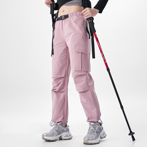 بنطلون كارجو نسائي عصري للرياضات الخارجية، متعدد الجيوب، قصة عادية، مناسب للمشي والجري، مقاوم للرياح، مصنوع من ألياف البوليستر، بطول كامل - Product Image 1