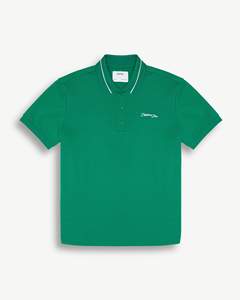 Polo de manga corta para hombre de alta calidad con cuello bordado en contraste ajustado por Routine Vietnam - Product Image 1