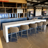 Kunststein-Restaurantbuffet, Bartheke, Esstisch und Sitzecke, Moderne Fast-Food-Möbel