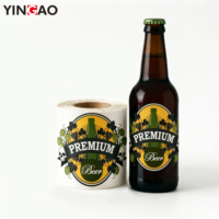 Impresión de Etiquetas Personalizadas para Bebidas, Etiquetas Resistentes a Bajas Temperaturas e Impermeables para Botellas de Cerveza, Etiquetas en Rollo Personalizadas Yingao