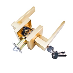 יוקרה אמריקאי זהב מרובע סגסוגת אלומיניום קלה משקל קל משקל ידית ידית מנעולים עמיד ואנטי גניבה - Product Image 1