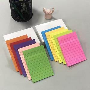 10pcs Multicolor Lined Sticky Notes Boxed Set Self-Adhesive <b>Memo</b> <b>Pad</b> Office Study Stationery Taking Notes Setting - Product Image 6