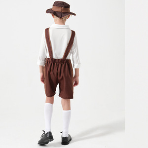 3 Pcs/Set Enfants Oktoberfest Lederhosen Costume <span class=keywords><strong>Homme</strong></span> <span class=keywords><strong>Bavarois</strong></span> Octoberfest Festival Allemand Bière <span class=keywords><strong>Homme</strong></span> Cosplay Halloween Party Costume - Product Image 3