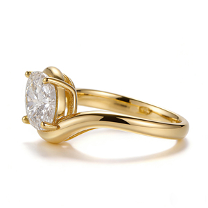 Bague de Fiançailles Classique en Or Massif 10K/14K/18K Argent Personnalisé avec Diamant de Laboratoire CVD Qualité IGI VVS-VS Coupe Marquise pour Soirée et Mode - Product Image 2