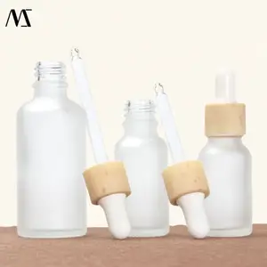 20ml 100ml Frosted Glass Dropper Bottle Serum Eye Essential Oil Glass Bottle With Dropper For Skin Care Oil Glass Dropper Bottle