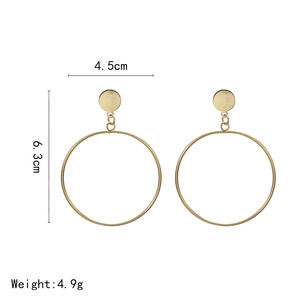 Accesorios creativos Punk, joyería geométrica, pendientes llamativos para <span class=keywords><strong>mujer</strong></span>, pendientes de gota redondos huecos grandes exagerados a la moda - Product Image 5