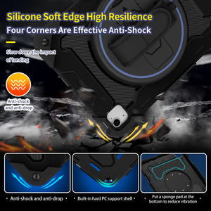 360 xoay tay dây đeo Tím Heavy Duty Rugged Tablet trường hợp bìa cho <span class=keywords><strong>ipad</strong></span> không khí 11 2024 11inch trường hợp - Product Image 2