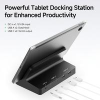 Tablette Android SoftPOS 11 pouces G99 6 Go 128 Go avec NFC sous l'écran, terminal de paiement sans contact et station d'accueil multi-ports pour magasin de détail