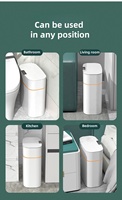 Poubelle intelligente sans contact avec capteur automatique poubelle debout en plastique pour intérieur/extérieur/cuisine/chambre à coucher usine