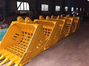 Denti per Benna da Escavatore Haoen PC200, Larghezza 1100mm, Volume 0.8CBM, Dimensione Foro 100*100, 20 Tonnellate, Personalizzabili, Rinforzati per Roccia - Product Image 2