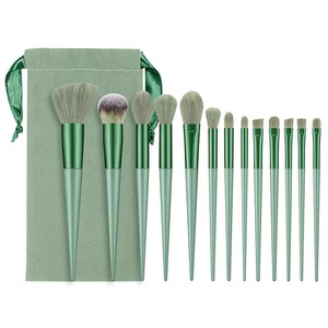 Sijiqing 13-Piece Makeup <b>Brush</b> Set Synthetic Hair Flat <b>Brush</b> Plastic Handles 4cm Bristles for Eye Shadow Blush Foundation - Product Image 5