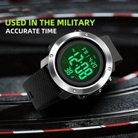 Jam Tangan Olahraga Digital Terlaris untuk Camping Outdoor Pria Wanita, Tahan Air 50m, Layar LCD, Kancing Gesper, Fungsi Stopwatch, Tampilan Tanggal dan Hari