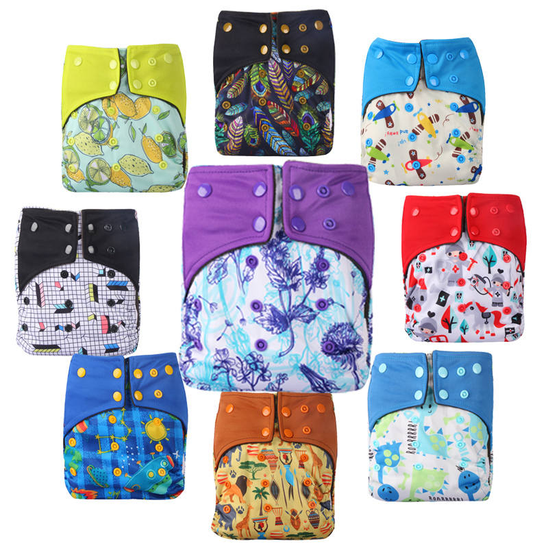 New Design Adjustable Wholesale reusable baby washable cloth diapers AI2 waterproof Bamboo Charcoal baby pocket cloth nappy