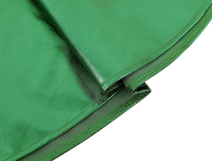 Women's High Waisted Latex Shiny Metallic <strong>Green</strong> Liquid Wet Look <strong>Pleated</strong> <strong>Skirts</strong> for Ladies - Product Image 6
