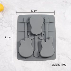 Moldes de Silicona 3D para Hornear Pasteles con Forma de <span class=keywords><strong>Guitarra</strong></span>, Grado Alimenticio - Product Image 3