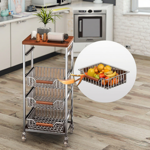 Estante ajustable de acero al carbono para horno microondas de 3-5 niveles, organizador de cocina plegable, estante de almacenamiento - Product Image 1