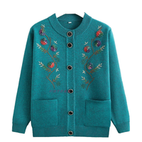 2025 pull décontracté pour femmes de haute qualité veste cardigan tricoté multicolore pour printemps chandails pour femmes avec broderie
