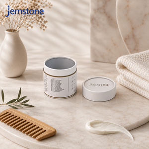 Tube en papier biodégradable personnalisé pour masque capillaire, boîte d'emballage cylindrique en carton avec couvercle pour produits capillaires - Product Image 3