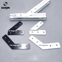Plaque de renforcement d'angle latérale en aluminium de haute qualité et durable, profil 2020/45/135 degrés