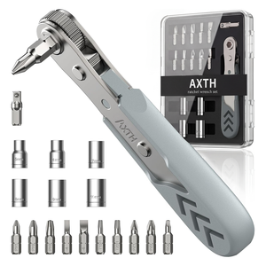 AXTH DIY – Kit de tournevis à cliquet multifonctionnel 17-en-1 avec embouts magnétiques de précision – Outil de réparation portable – Fournisseur - Product Image 1