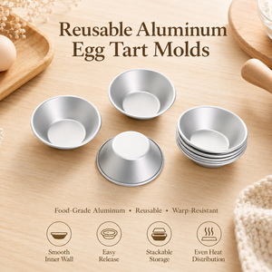 Moule à gâteau rond en acier inoxydable, four en alliage d'aluminium 3D, moule à muffins, à tarte aux œufs - Product Image 3